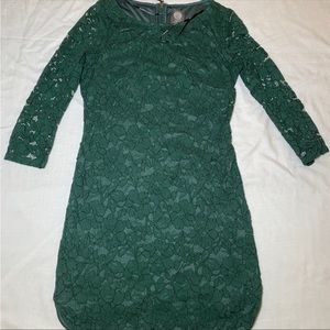 𝅺VINCE camuto floral lace overlay dress size-8